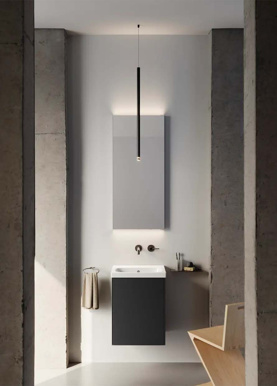 Catalano Alvea 45 basin in a cloakroom