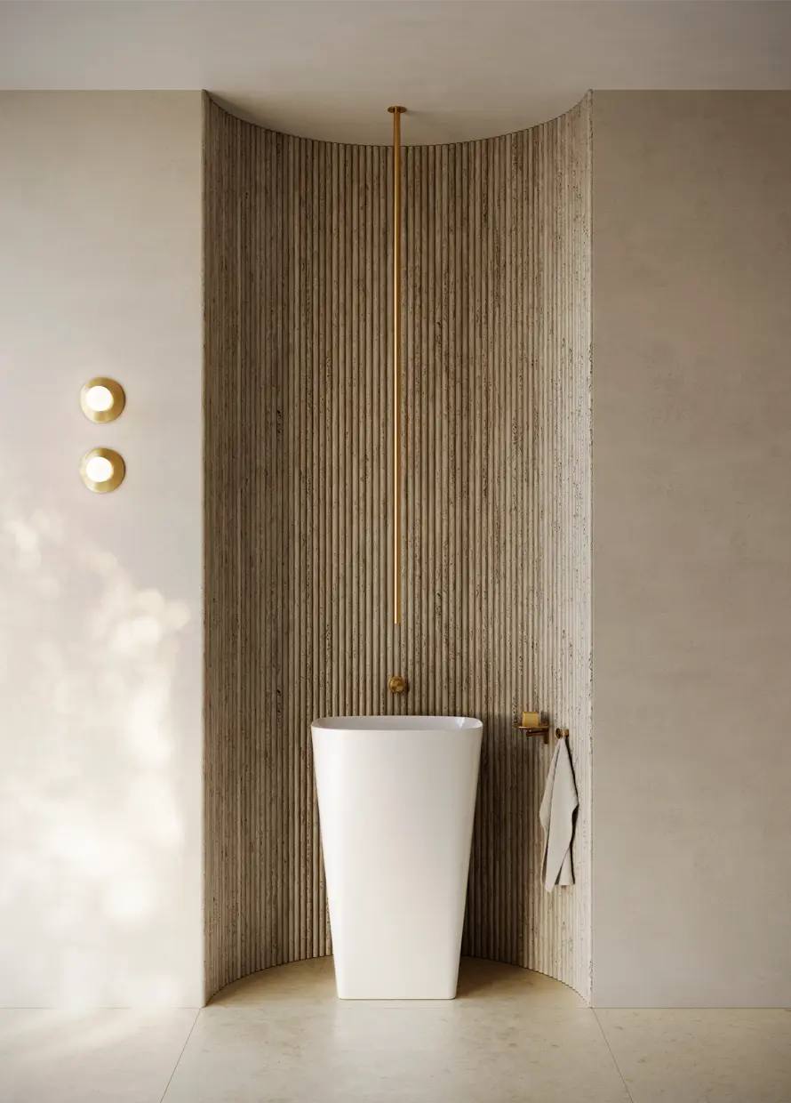 Catalano Elice Lux 55 freestanding basin in a bathroom