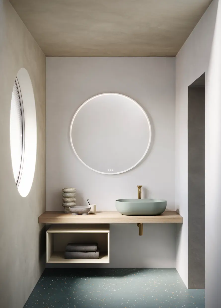 Catalano Sfera 60 x 37 Countertop Basin in satin acqua, Catalano photography