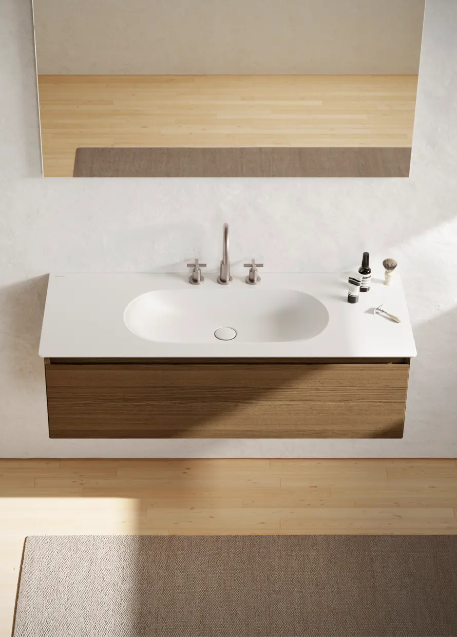 Catalano Sfera 125 Wall-Hung or Furniture Basin in satin white, Catalano photography