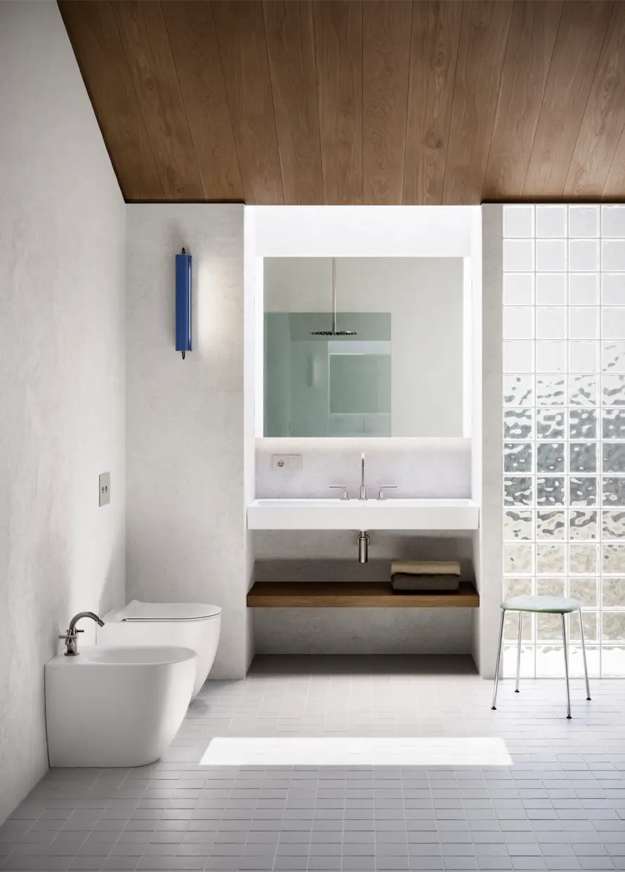 Catalano Sfera 55 Floorstanding Bidet in satin white, Catalano photography