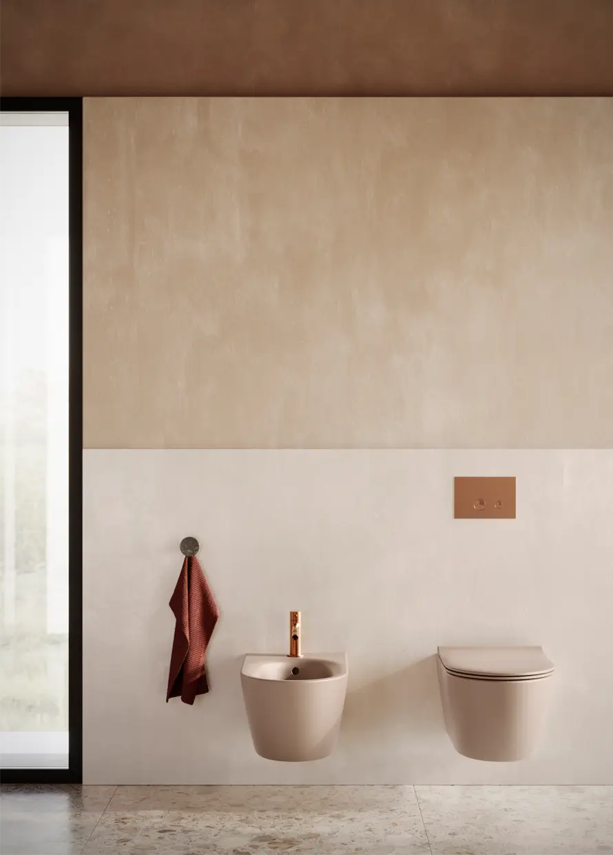 Catalano Sfera 50 Wall-Hung Bidet in satin seta, Catalano photography