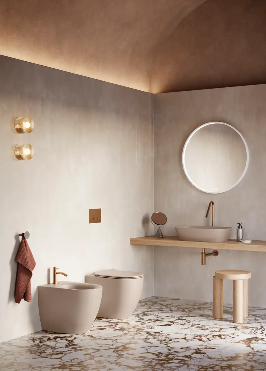 Catalano Sfera 55 Floorstanding Bidet in satin seta, Catalano photography