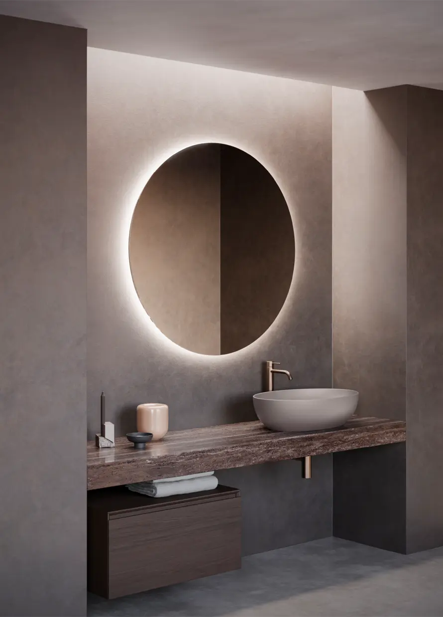 Catalano Sfera 60 x 42 Countertop Basin in satin tortora, Catalano photography
