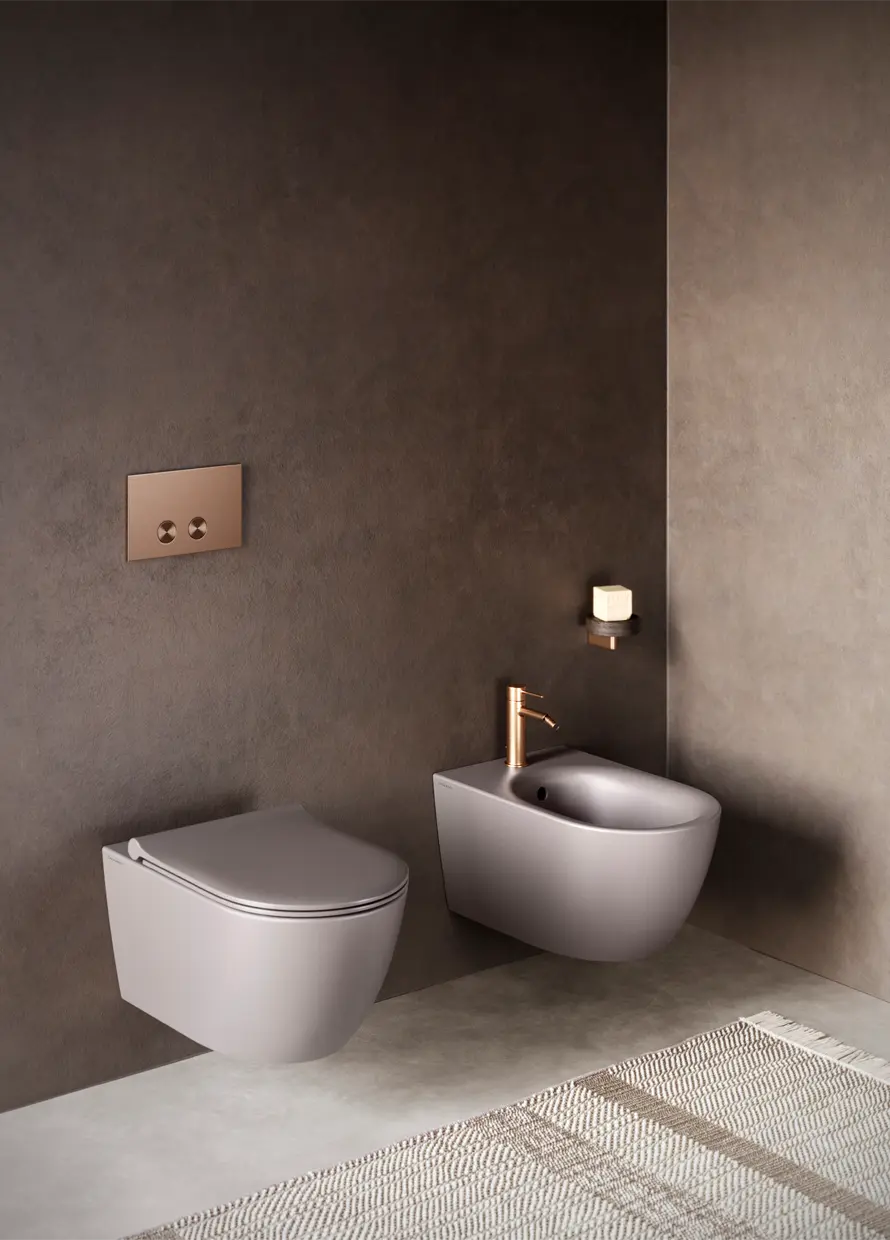 Catalano Sfera 55 Wall-Hung Bidet in satin tortora, Catalano photography