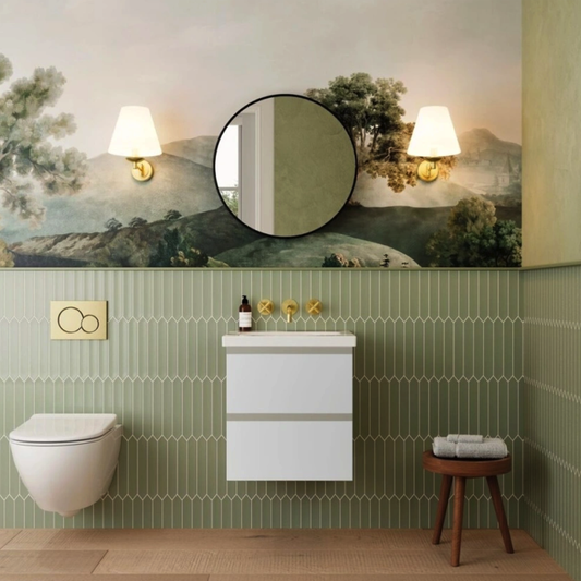  Catalano Alvea Wall-Hung Vanity Unit & Basin Gloss White 500