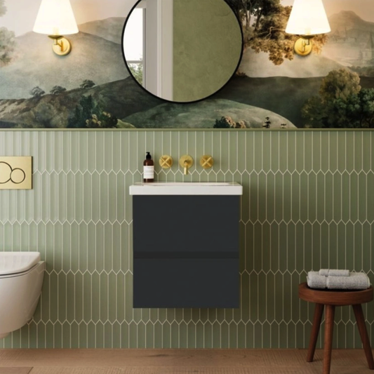Catalano Alvea Wall-Hung Vanity Unit & Basin Matt Graphite  500