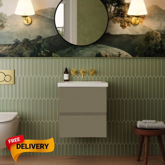 Catalano Alvea Wall-Hung Vanity Unit & Basin Matt Stone Various Sizes Available