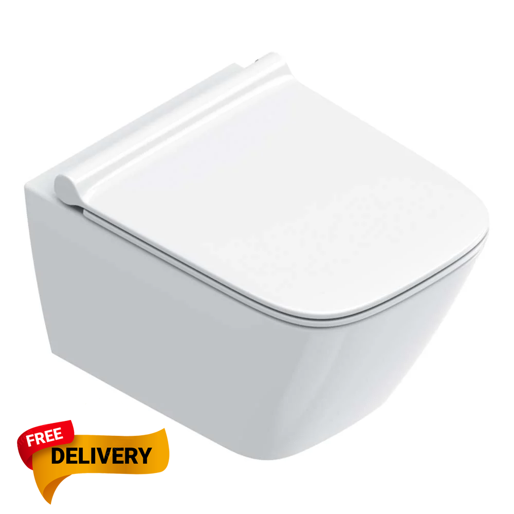 Catalano Green 50 Wall Hung Toilet, 500 x 370mm 4.5l Flush Glossy White