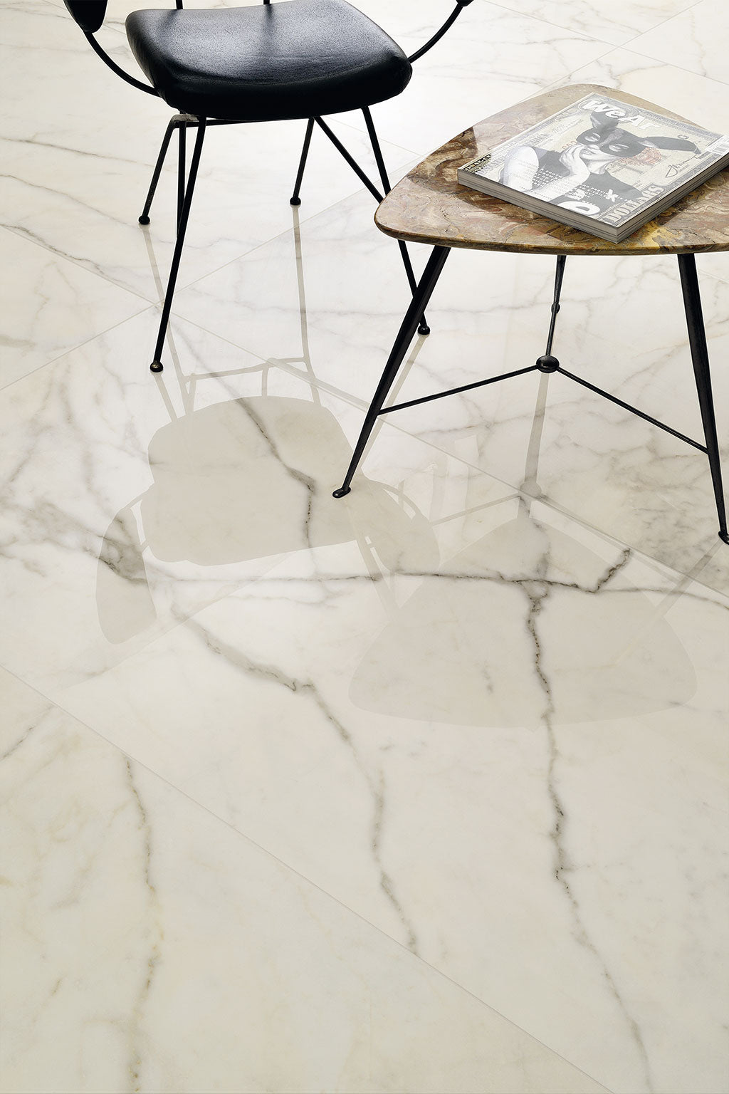 Fioranese Prestige Borghini Effect 74x148 polished marble-effect lifestyle