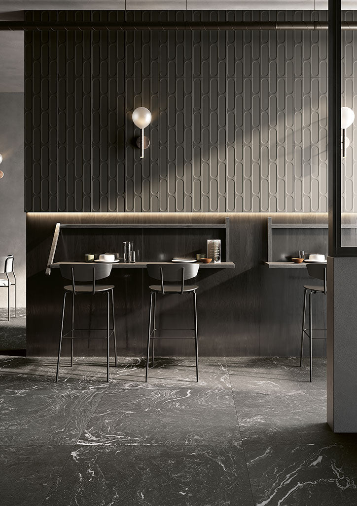 Fioranese Fio. Biscuit Pece 30.2x60.4 with I Variegati Pece lifestyle