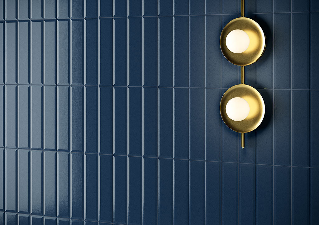Fioranese Fio. Brick Blueberry 7.3x30 interior wall lifestyle