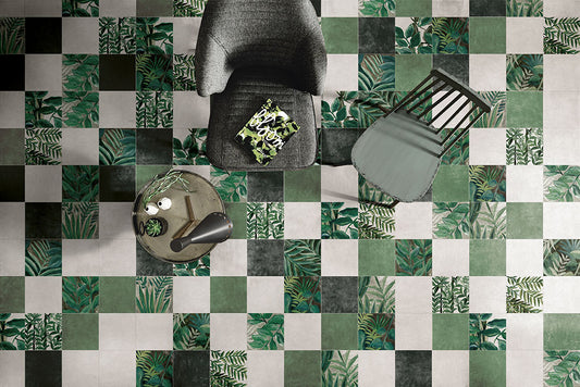 Fioranese Fio. Clorofilla Primavera with Selva, Rugiada and Nembo floor lifestyle