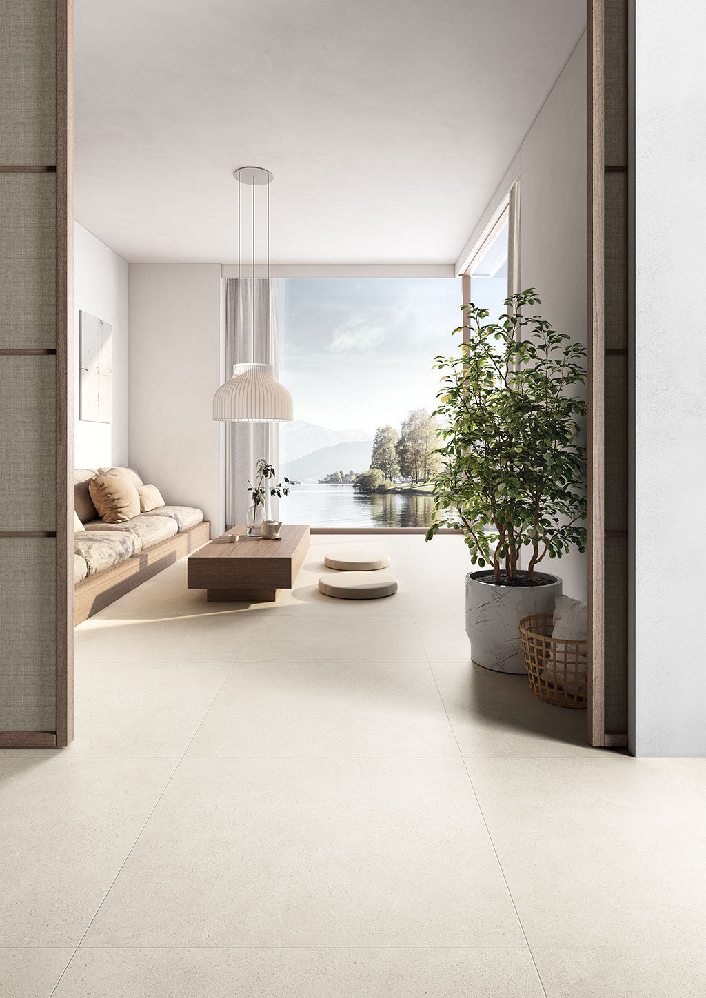 Fioranese Kintsugi Moonlight 90x90 naturale rettificato lifestyle