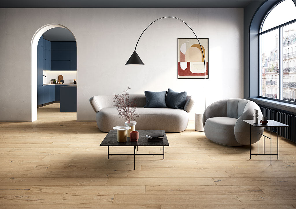 Fioranese Legnovivo Bianco 20.13x120.8 wood-effect lifestyle