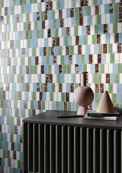 Fioranese Marmorea Intensa Mosaico Mix polished wall lifestyle