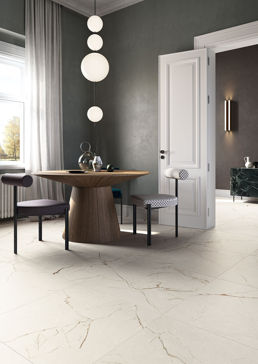 Fioranese Marmorea Intensa Venato Caramel kitchen lifestyle