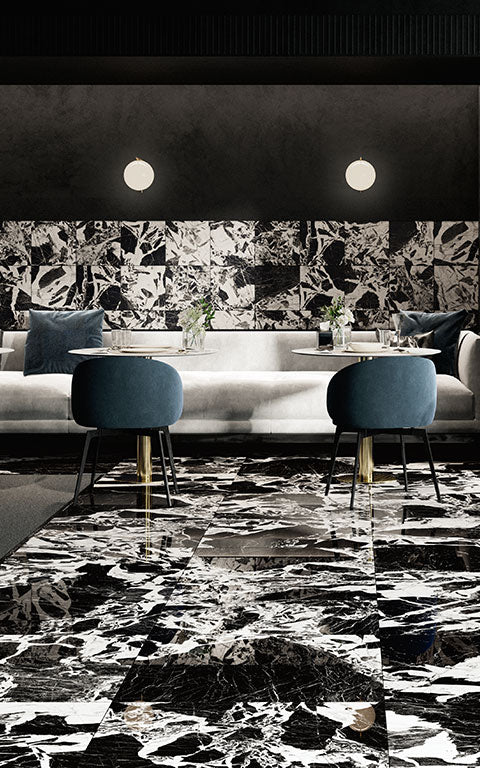 Fioranese Prestige Prestige Black Antique Effect floor with skirting lifestyle