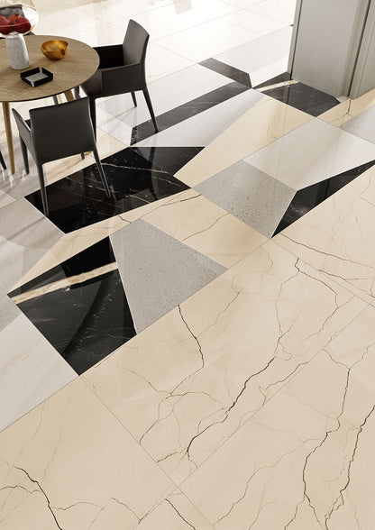 Fioranese Sound of Marbles Beige Antico 74x148 interior floor lifestyle