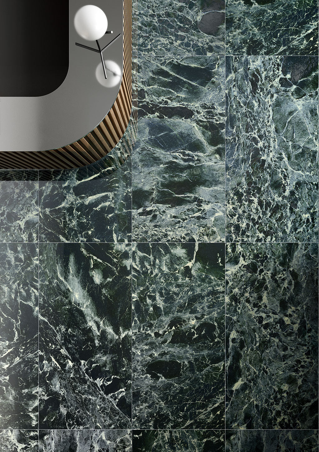 Fioranese Sound of Marbles Verde Intenso 74x148 interior floor lifestyle