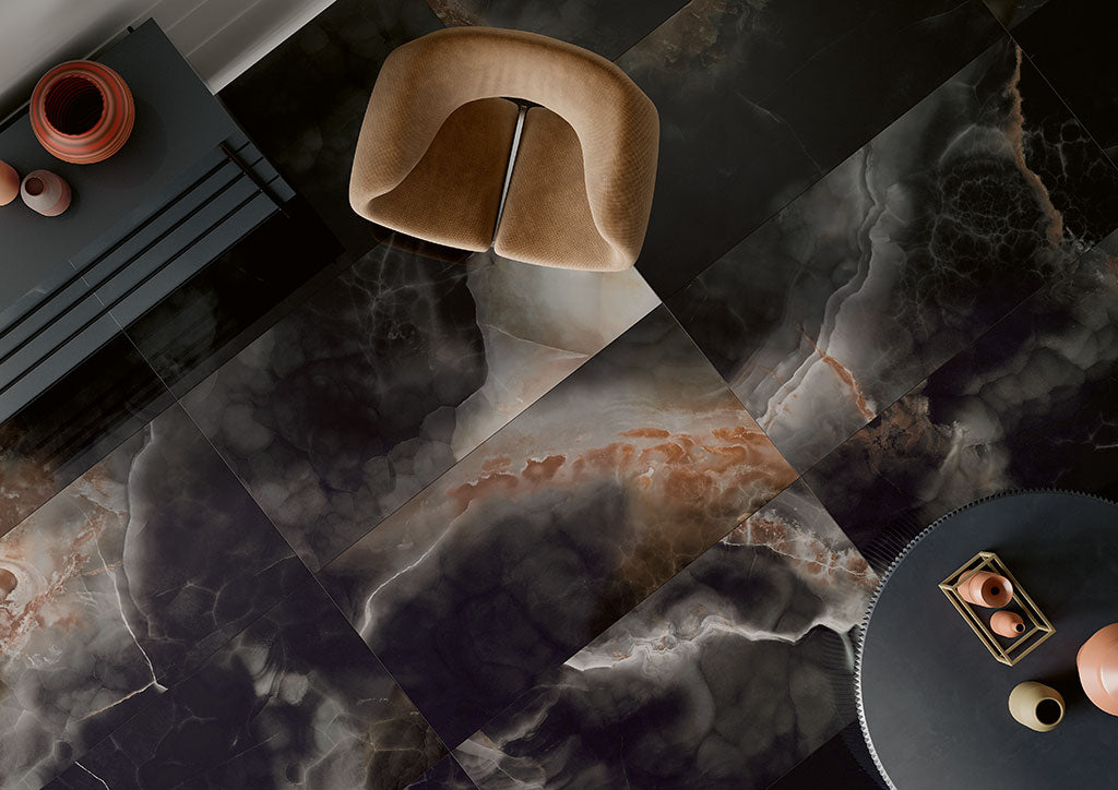 Fioranese Unica Deep Dark 74x148 kitchen lifestyle