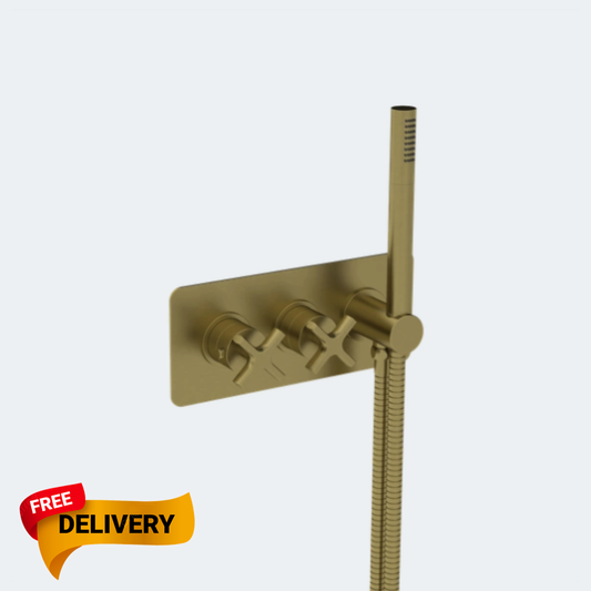 Coalbook Bank 2 Outlet Shower Value with Handspray includes Rough BA3101 ( 4 Colours Available )