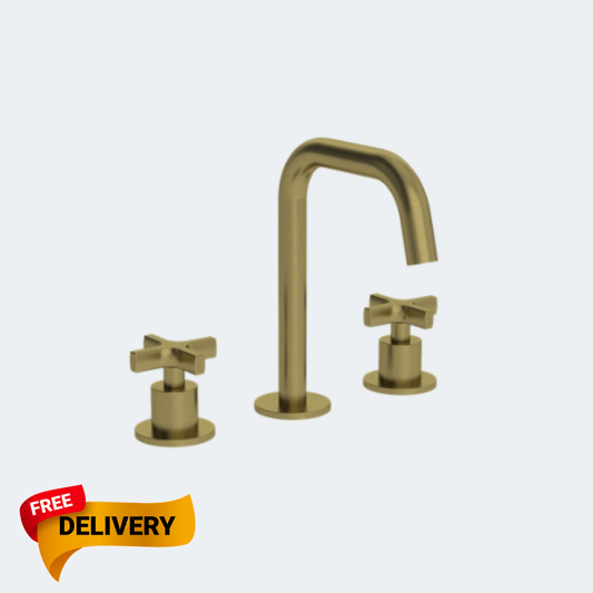 Coalbook Bank 3th Deck Mounted Basin Mixer Angled Fixed Spout BA1005 ( 4 Colours Available )