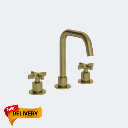 Coalbook Bank 3th Deck Mounted Basin Mixer Angled Swivel Spout BA1015 ( 4 Colours Available )