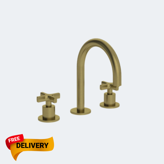 Coalbook Bank 3th Deck Mounted Basin Mixer Round Fixed Spout BA1006 ( 4 Colours Available )