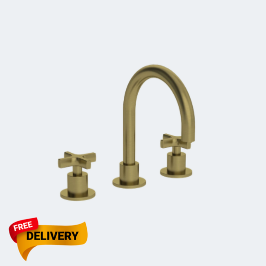 Coalbook Bank 3th Deck Mounted Basin Mixer Round Swivel Spout BA1016 ( 4 Colours Available )