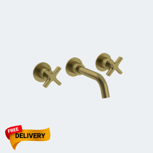 Coalbook Bank 3th Wall Mounted Basin Mixer (165mm Spout) including Rough BA1008 ( 4 Colours Available )