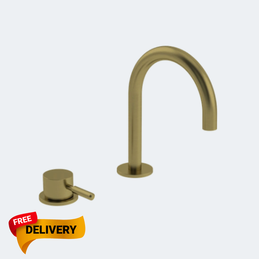 Coalbook Decca 2TH Deck Mounted Basin Mixer Fixed Spout DC1003 ( 4 Colours Available )