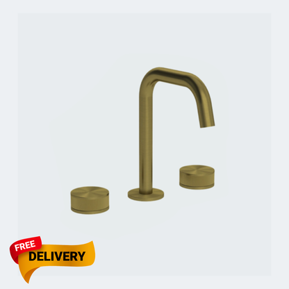 Coalbook Decca 3TH Deck Mounted Basin Mixer Angled Fixed Spout DC1005 ( 4 Colours Available )