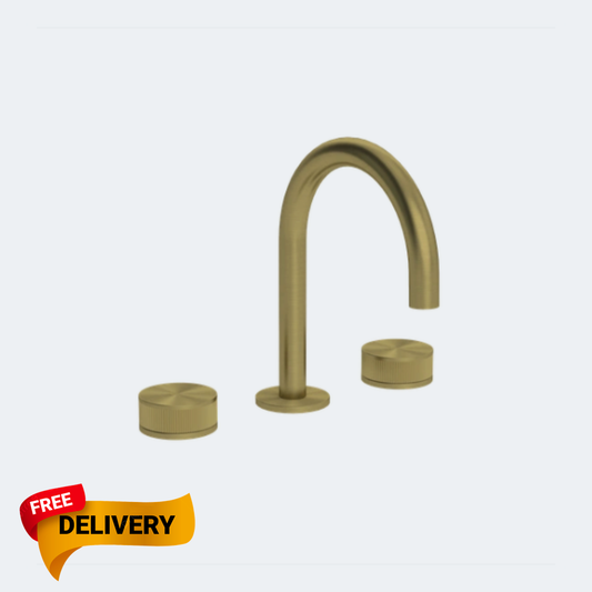 Coalbook Decca 3TH Deck Mounted Basin Mixer Round Fixed Spout DC1006 ( 4 Colours Available )