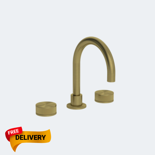 Coalbook Decca 3TH Deck Mounted Basin Mixer Round Swivel Spout DC1016 ( 4 Colours Available )