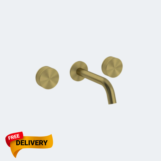 Coalbook Decca 3TH Wall Mounted Basin Mixer (165mm Spout) BA1018 with Boss includes Rough ( 4 Colours Available )