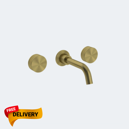 Coalbook Decca 3TH Wall Mounted Basin Mixer with Boss (165mm Spout) DC1018 includes Rough ( 4 Colours Available )
