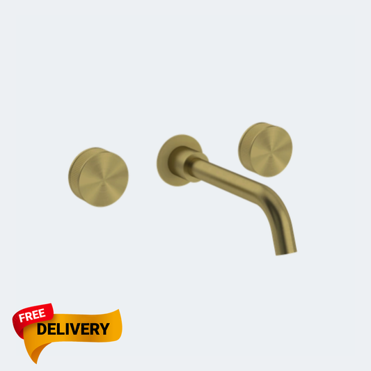 Coalbook Decca 3TH Wall Mounted Basin Mixer with Boss (190mm Spout) DC1021 includes Rough ( 4 Colours Available )