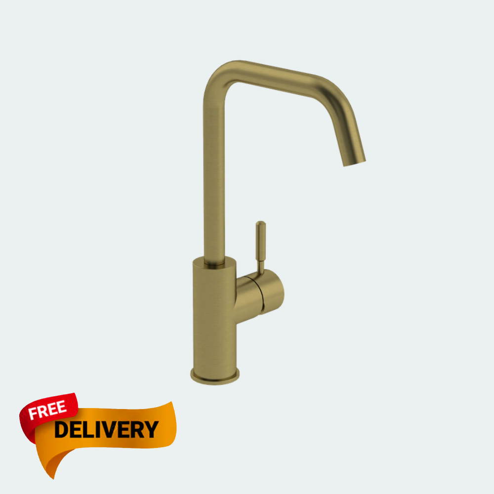 Coalbook Deck Mounted Kitchen Mixer Swivel Spout DO6000 brass
