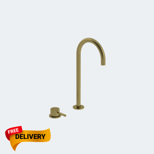 Coalbook Domo 2TH Deck Mounted Basin Mixer Fixed Tall Spout DO1004 ( 4 Colours Available )