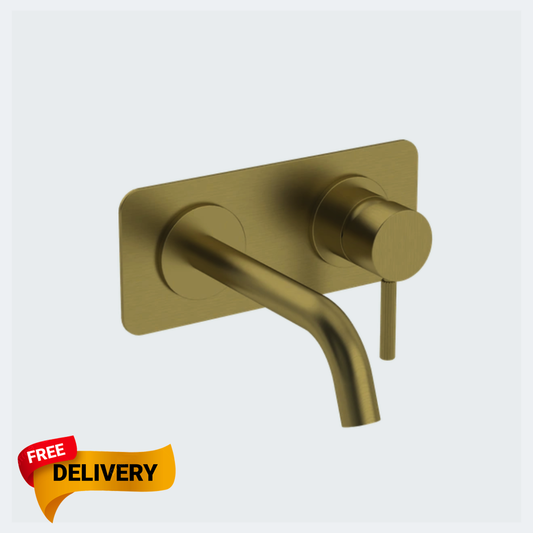 Coalbook Domo 2TH Wall Mounted Basin Mixer with Plate DC1009 ( 4 Colours Available )