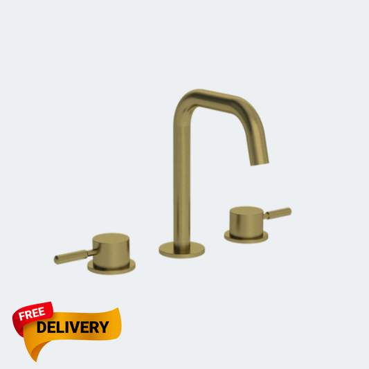 Coalbook Domo 3TH Deck Mounted Basin Mixer Angled Fixed Spout DO1005 ( 4 Colours Available )