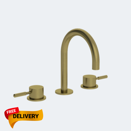 Coalbook Domo 3TH Deck Mounted Basin Mixer Round Fixed Spout DO1006 ( 4 Colours Available )
