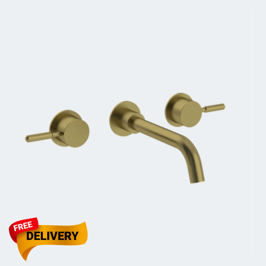 Coalbook Domo 3TH Wall Mounted Basin Mixer with Boss  (190mm Spout) DO1021 ( 4 Colours Available )