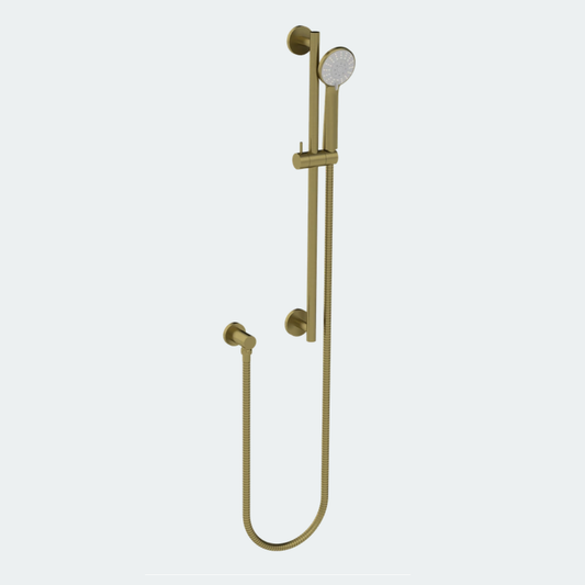 Coalbook Riser Rail and 3 Function Shower Head including outlet & hose CO4002 ( 4 Colours Available ) brass