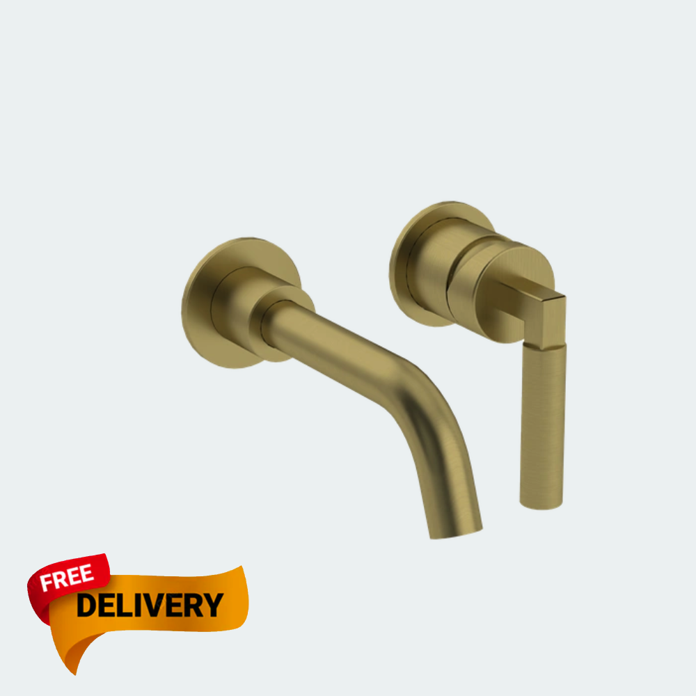 Coalbook Zurich 2TH Wall Mounted Basin Mixer ZU1007 brass