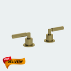 Coalbook Zurich Deck Mounted ON/OFF Valves - Pair ZU2112  brass