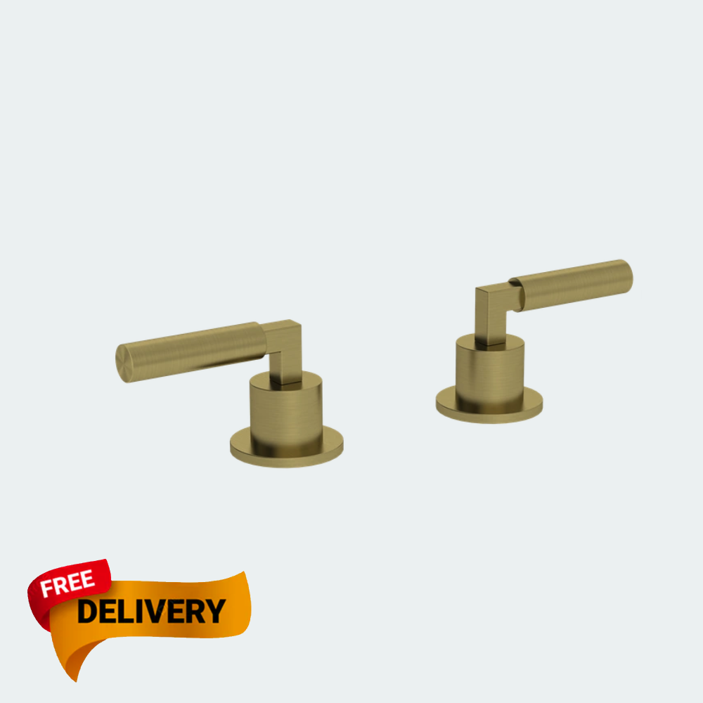 Coalbook Zurich Deck Mounted ON/OFF Valves - Pair ZU2112  brass