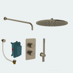 Coalbrook Decca Shower Pack Two SP2DC complete thermostatic shower and bath bundle with overflow bath filler nickel