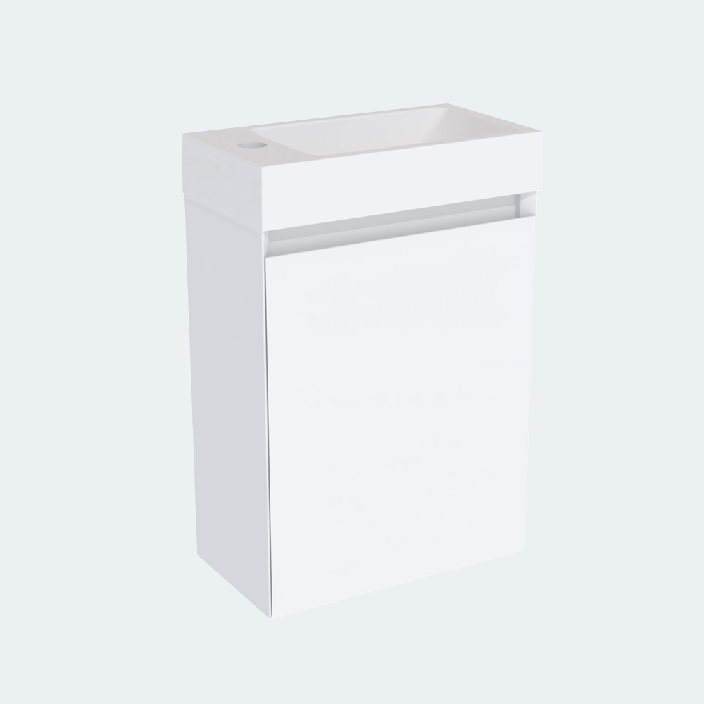 Coalbrook Decimal 400mm Cloakroom Vanity Unit Left Hand DV904L float 7